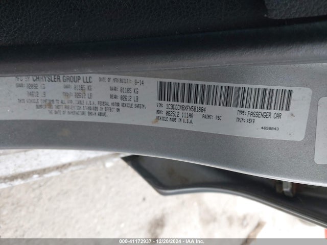 Chrysler 200 Limited 2015 1C3CCCABXFN581884 Image 9