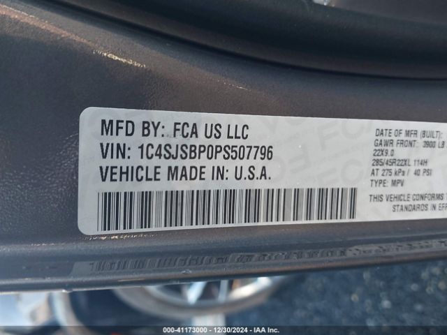 1C4SJSBP0PS507796 Jeep Wagoneer L Series Ii 4x4