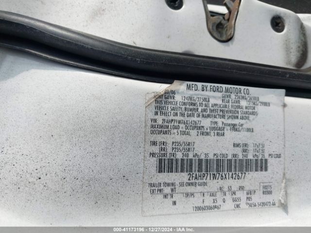 2006 FORD CROWN VICTORIA 2FAHP71W76X142677 Photo 8