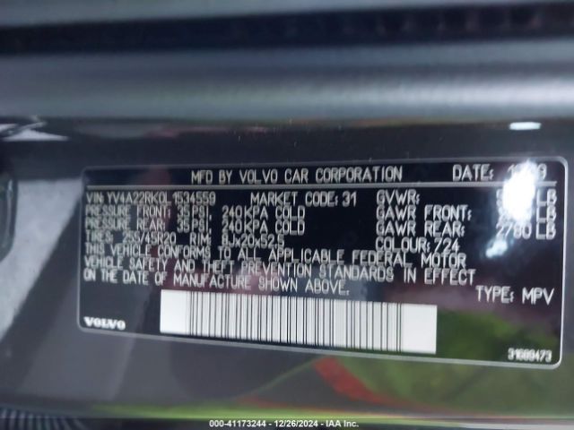 YV4A22RK0L1534559 Volvo Xc60 T6 Momentum