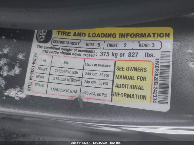 Ford FOCUS SE 2014 1FADP3K28EL242334 Image 9