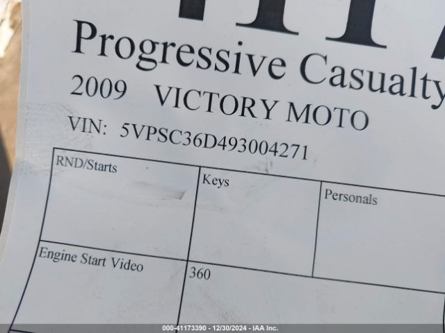 2009 VICTORY MOTORCYCLES VISION 5VPSC36D493004271 Photo 9
