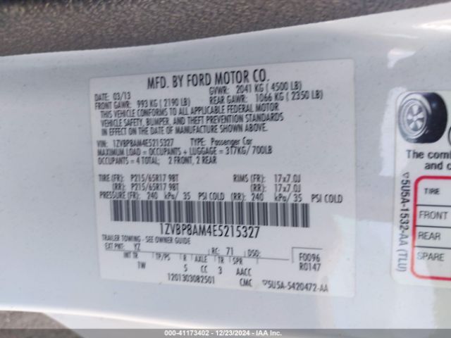 1ZVBP8AM4E5215327 Ford Mustang V6