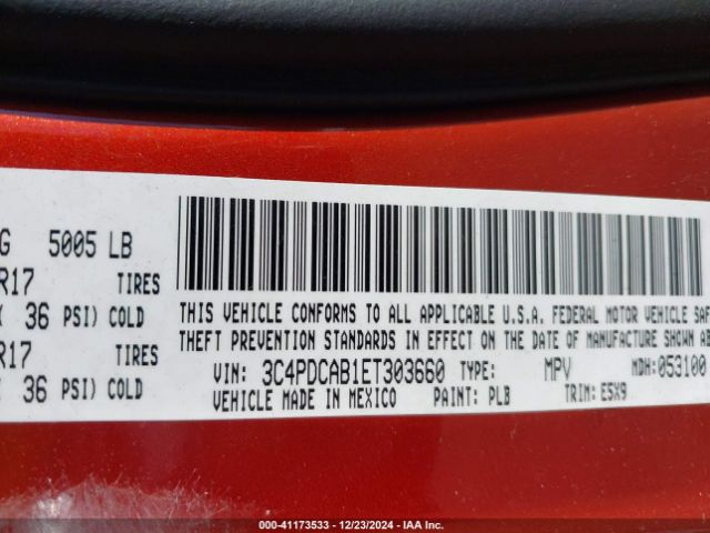 3C4PDCAB1ET303660 Dodge Journey American Value Pkg