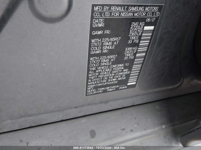 Nissan ROGUE SV 2018 KNMAT2MV3JP500059 Image 9