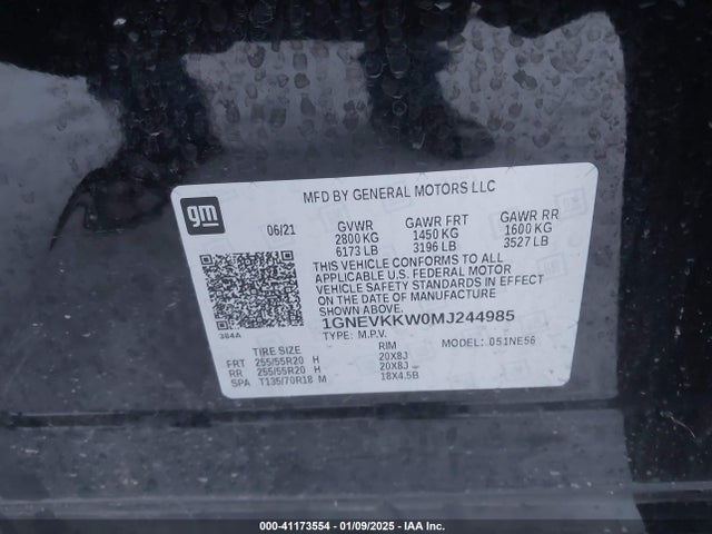 Chevrolet Traverse Awd Premier 2021 1GNEVKKW0MJ244985 Image 9