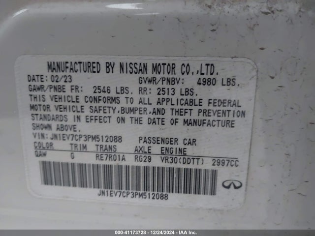 Infiniti Q50 Sensory 2023 JN1EV7CP3PM512088 Image 9