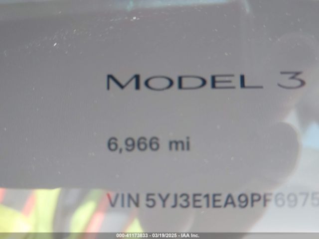 5YJ3E1EA9PF697573 Tesla Model 3 Rear-wheel Drive