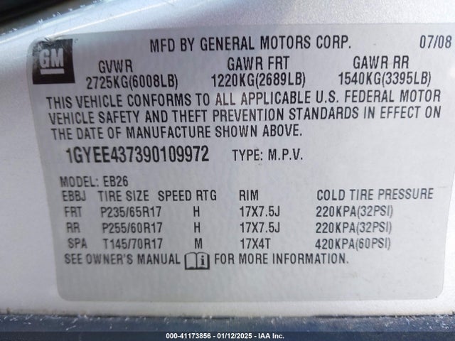 2009 CADILLAC SRX 1GYEE437390109972 Photo 8