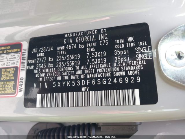 5XYK53DF6SG246929 KIA Sportage Sx-prestige
