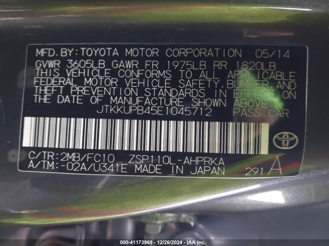 JTKKUPB45E1045712 Scion XD