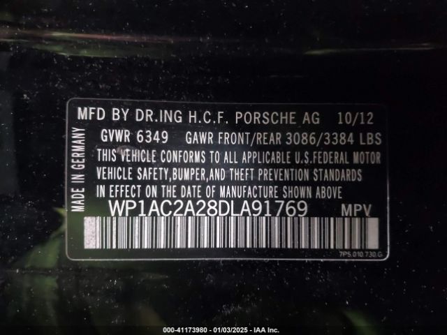 2013 PORSCHE CAYENNE WP1AC2A28DLA91769 Photo 8