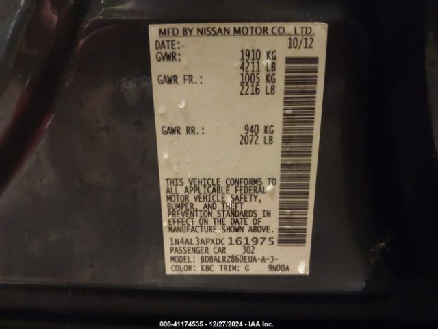 2013 NISSAN ALTIMA 1N4AL3APXDC161975 Photo 8