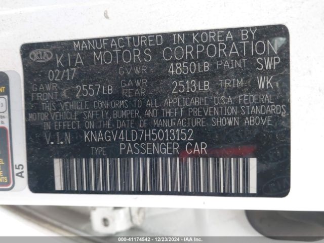 KNAGV4LD7H5013152 KIA Optima Plug-in Hybrid Ex