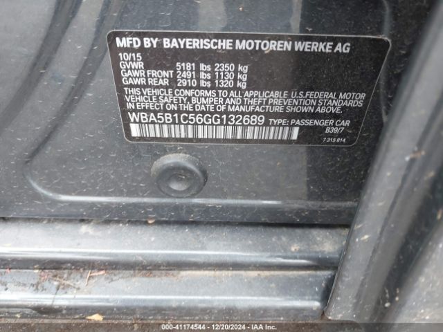 WBA5B1C56GG132689 BMW 535i