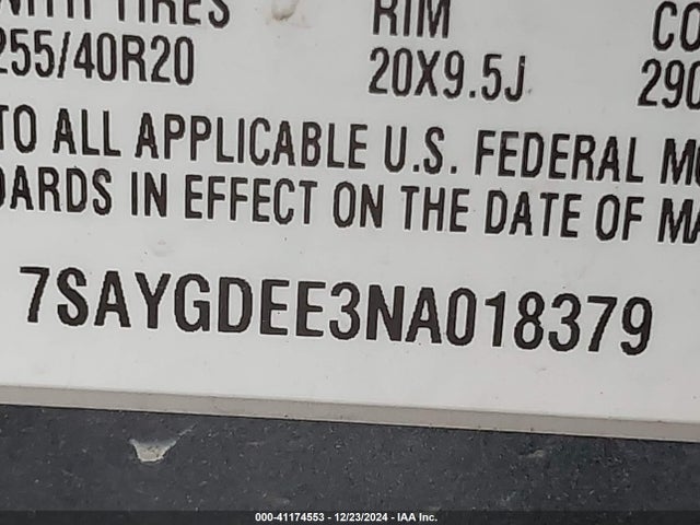2022 TESLA MODEL Y 7SAYGDEE3NA018379 Photo 8