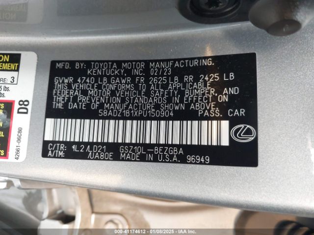 58ADZ1B1XPU150904 Lexus ES 350
