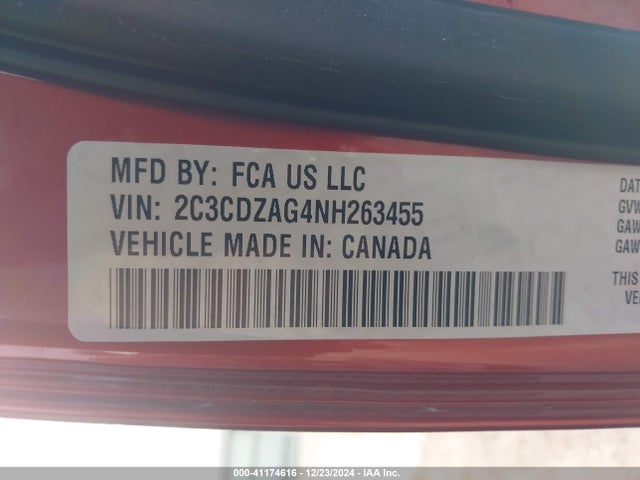 Dodge Challenger Sxt 2022 2C3CDZAG4NH263455 Image 9