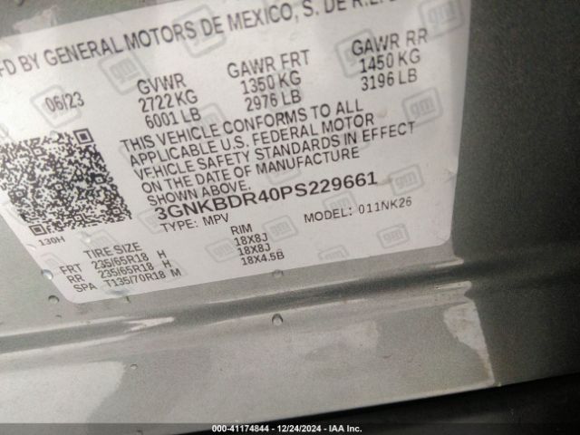 3GNKBDR40PS229661 Chevrolet Blazer Fwd 3lt