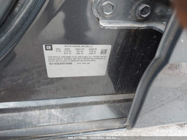 Chevrolet Impala 1fl 2015 1G11X5SLXFU120466 Image 9