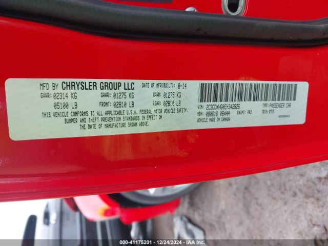 2C3CDXHG0EH342826 Dodge Charger Sxt