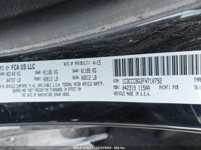 Chrysler 200 S 2015 1C3CCCBG2FN710792 Image 9