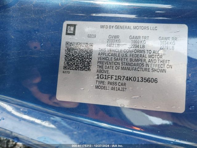 1G1FF1R74K0135606 Chevrolet Camaro 1ss