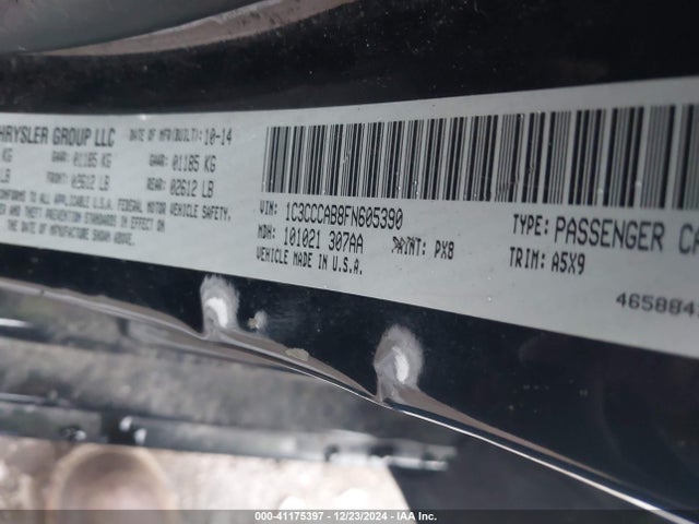 Chrysler 200 Limited 2015 1C3CCCAB8FN605390 Image 9