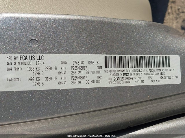 2C4RC1BG4FR655677 Chrysler Town & Country Touring