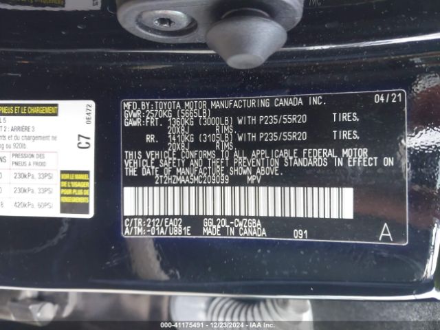 2T2HZMAA5MC209099 Lexus RX 350