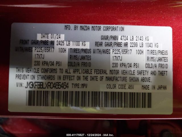 JM3KFBBLXR0465464 Mazda Cx-5 2.5 S Select