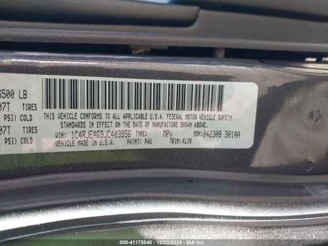 1C4RJEAG9JC403956 Jeep Grand Cherokee Altitude 4x2