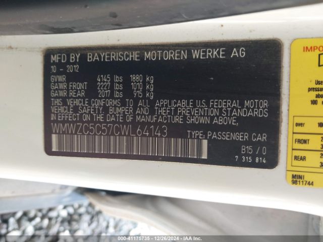 2012 MINI COOPER S COUNTRYMAN WMWZC5C57CWL64143 Photo 8