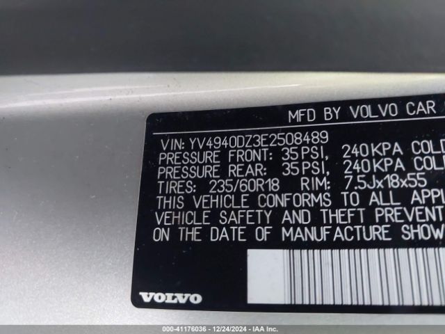 2014 VOLVO XC60 YV4940DZ3E2508489 Photo 8
