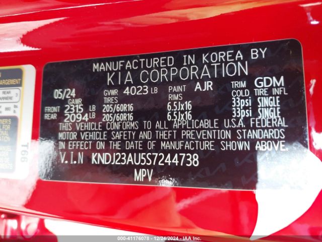 KNDJ23AU5S7244738 KIA SOUL LX