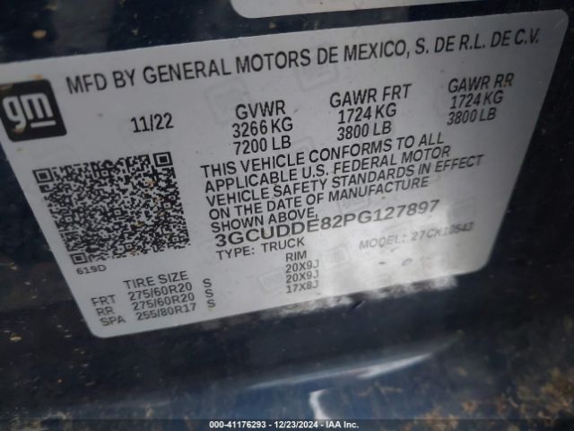 3GCUDDE82PG127897 Chevrolet Silverado 1500 4wd  Standard Bed Lt