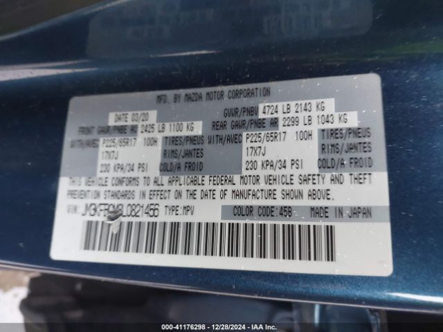 JM3KFBCM8L0821456 Mazda Cx-5 Touring
