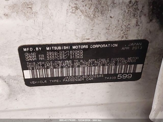 2014 MITSUBISHI LANCER JA32U2FU5EU002585 Photo 8