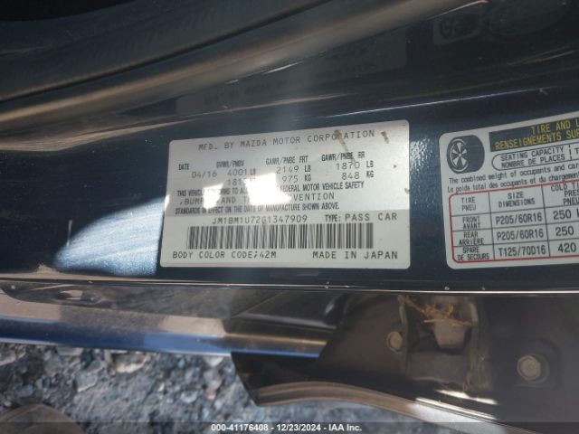 JM1BM1U72G1347909 Mazda Mazda3 I Sport