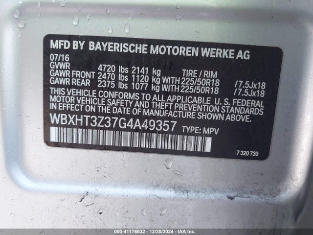 BMW X1 Xdrive28i 2016 WBXHT3Z37G4A49357 Image 9