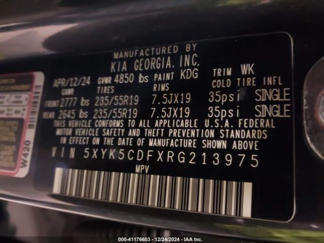 5XYK5CDFXRG213975 KIA Sportage Sx-prestige