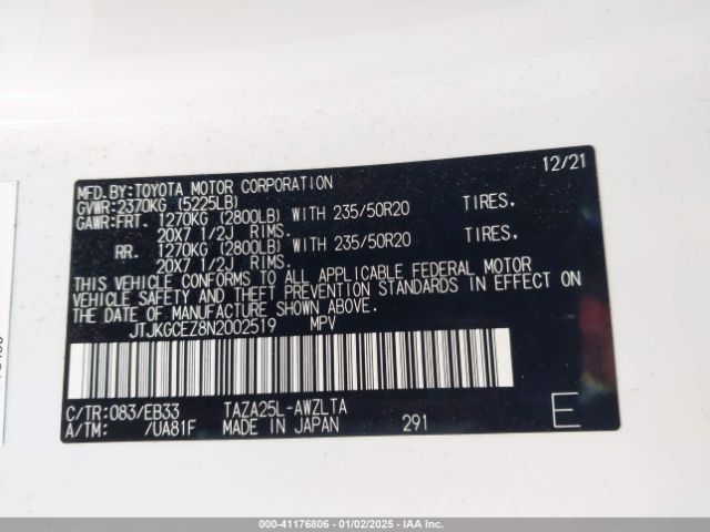 JTJKGCEZ8N2002519 Lexus Nx 350 F Sport Handling
