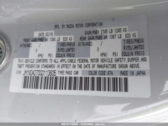 JM1NDAD70G0113805 Mazda Mx-5 Miata Grand Touring
