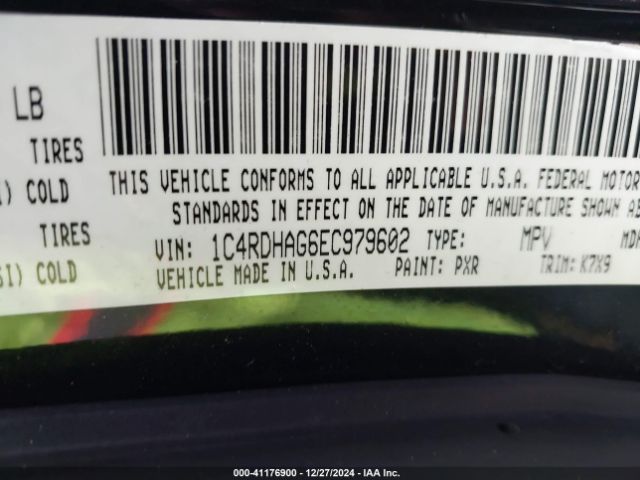 1C4RDHAG6EC979602 Dodge Durango Sxt
