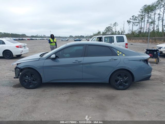 KMHLM4AJ8PU046321 Hyundai Elantra Hybrid Blue