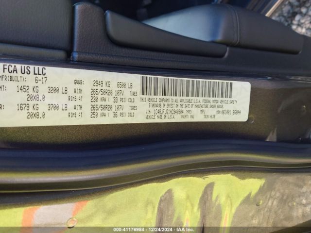 1C4RJFJG1HC940904 Jeep Grand Cherokee Summit 4x4