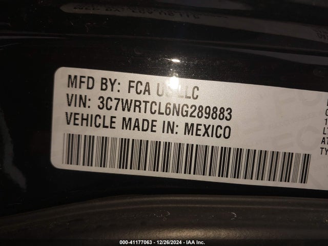 Продажа на аукционе авто 2022 Ram 3500 Chassis Tradesman/slt/laramie/limited, vin: 3C7WRTCL6NG289883, номер лота: 41177063