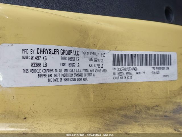 2013 FIAT 500 3C3CFFAR7DT747488 Photo 8