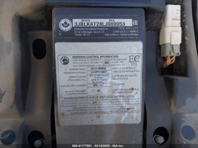 2020 CAN-AM OUTLANDER 3JBLKAT28LJ000053 Photo 9