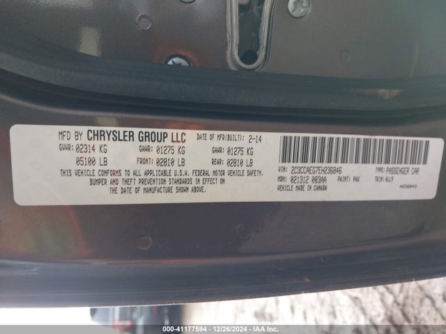 2C3CCAEG7EH236846 Chrysler 300C